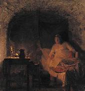 Kristian Zahrtmann Leonora Christina in the jail. oil painting